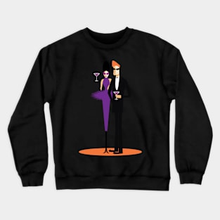 Purple Cocktail Dress Crewneck Sweatshirt